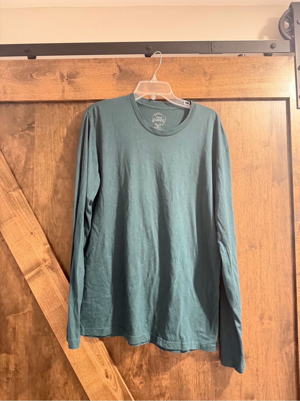 Classic Men's Long-Sleeve Crewneck Shirt - Teal